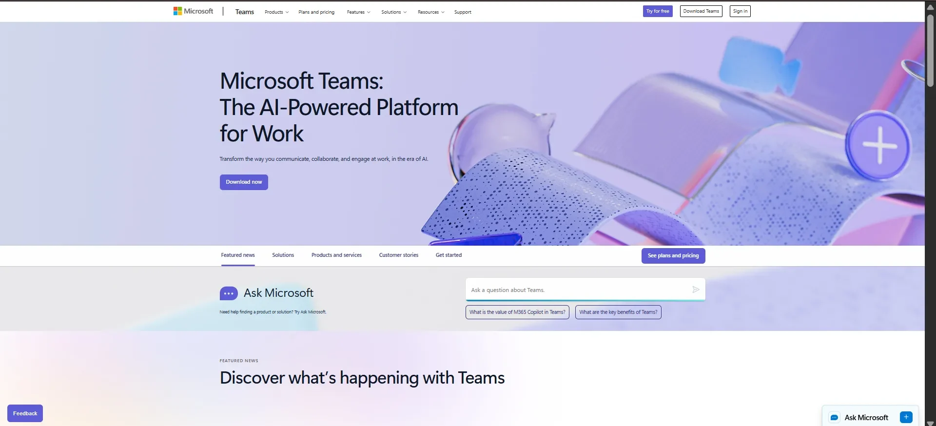 Microsoft Teams – Unified Workplace Collaboration
